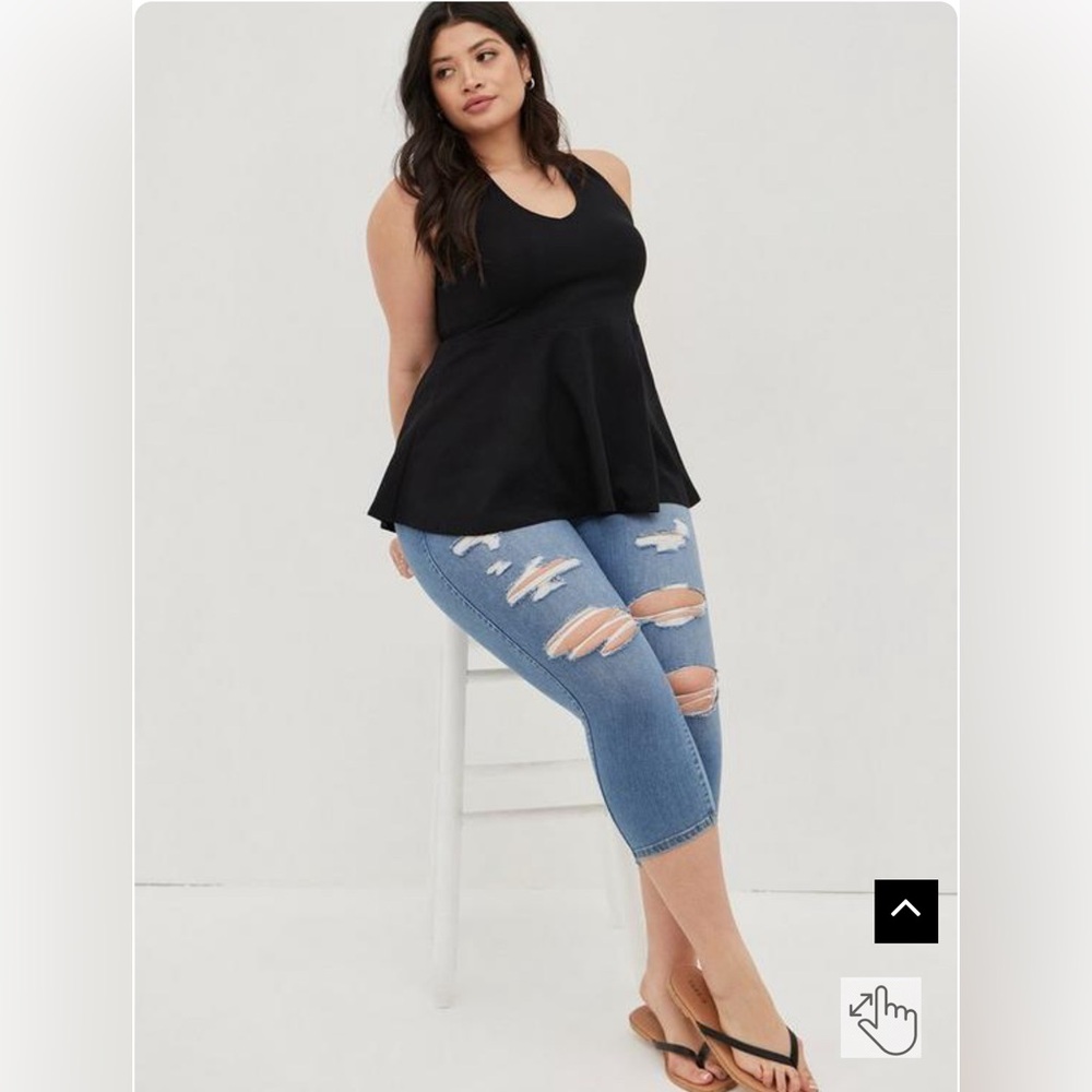 Foxy Halter Neck Peplum Top - Picture 2 of 4